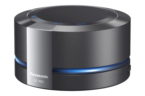 Panasonic Bocina Portatil SC-RB5E-K, Bluetooth, Inálambrico, 5W, USB, Negro/Azul, Resistente al Agua