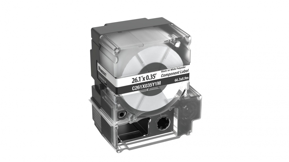 Panduit Casete de Etiqueta Troquelada C261X035Y1M, 0.38" x 2.61", Blanco, 100 Etiquetas