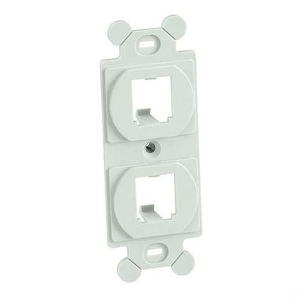 Panduit Placa de Pared CF1062WHY, 2 Puertos, Blanco
