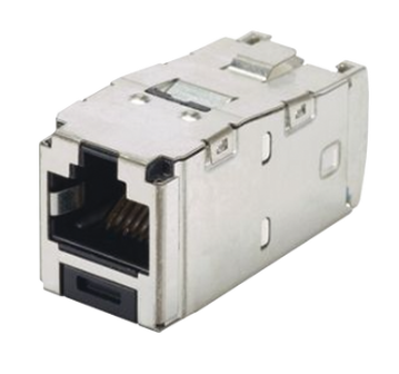 Panduit Jack de Red Blindado Mini-Com Cat6a de 8 Posiciones, RJ-45, Negro