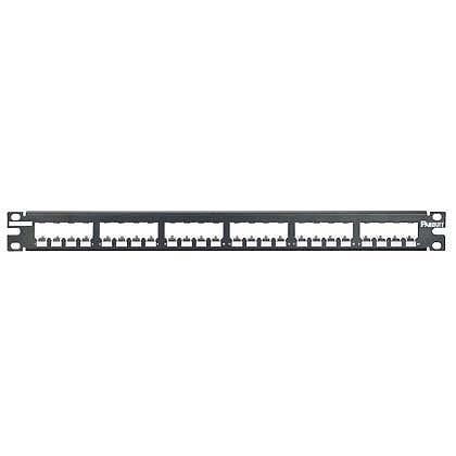 Panduit Panel de Parcheo Modular Cat6, 24 Puertos Mini-Com, 1U, Negro