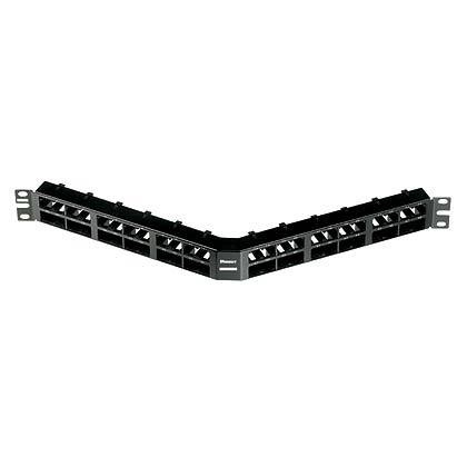 Panduit Panel de Parcheo Angular, 48 Puertos Vacíos, 1U, Negro