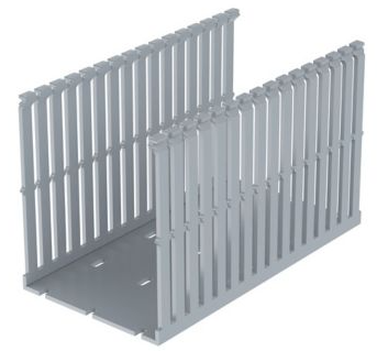 Panduit Ducto Ranurado Tipo F, 4'' x 5'' x 6', PVC, Gris