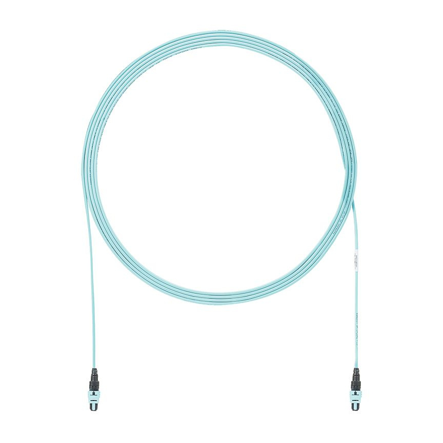 Panduit Cable Fibra Óptica Multimodo OM4 Pan-MPO Hembra - Pan-MPO Hembra, Núcleo 50µm, Cubierta 125µm, 19 Metros, Azul