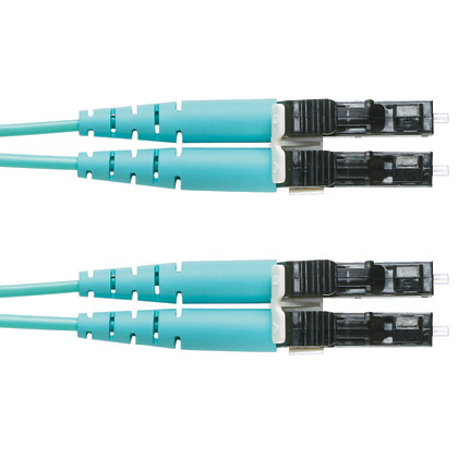 Panduit Cable de Fibra Óptica OM3 LC Duplex Macho - LC Duplex Macho, OFNR, 4 Metros, Aguamarina