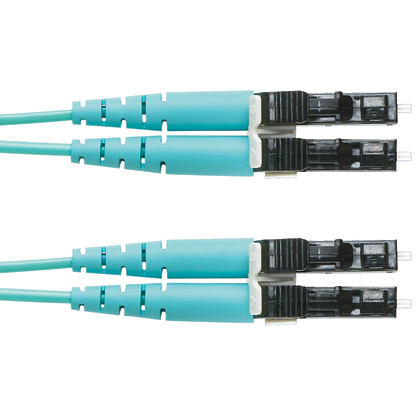 Panduit Cable Fibra Óptica OM4 Dúplex LC Macho - LC Macho, 20 Metros, Turquesa
