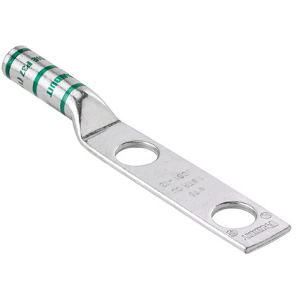 Panduit Terminal de Barril LCC6-14A-L, 2 Orificios 1/4", Plata
