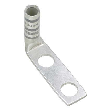 Panduit Terminal de Barril LCC8-14AF-L, 2 Orificios 1/4", Plata