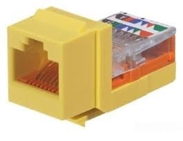 Panduit Jack Modular Categoría 5e Tipo Keystone de 8 Posiciones y 8 Cables, Amarillo