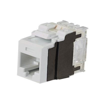 Panduit Jack de Red Cat6a de 8 Posiciones, RJ-45, Blanco