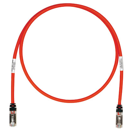 Panduit Cable Patch Cat6a S/FTP Blindado RJ-45 Macho - RJ-45 Macho, 2.7 Metros, Rojo