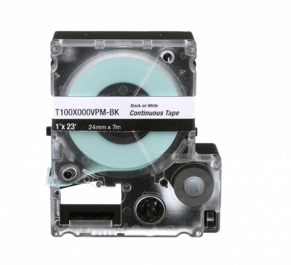 Panduit Casete de Etiqueta Autolaminada, 1.0" x 23”,Negro sobre Blanco