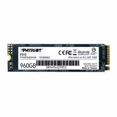 SSD Patriot P310 NVMe, 960GB, M.2, 1800 MB/s Escritura, 2100 MB/s Lectura, PCI Express 3.0