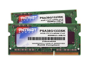 Kit Memoria RAM Patriot Signature Apple Line DDR3, 1333MHz, 8GB (2 x 4GB), Non-ECC, SO-DIMM,  CL9