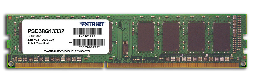 Memoria RAM Patriot Signature DDR3, 1333MHz, 8GB, CL9, Verde