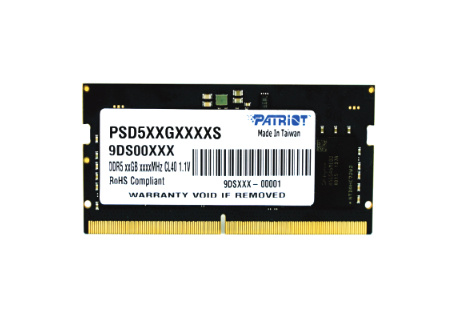 Memoria RAM Patriot Signature DDR5, 4800MHz, 16GB, Non-ECC, CL40, SO-DIMM