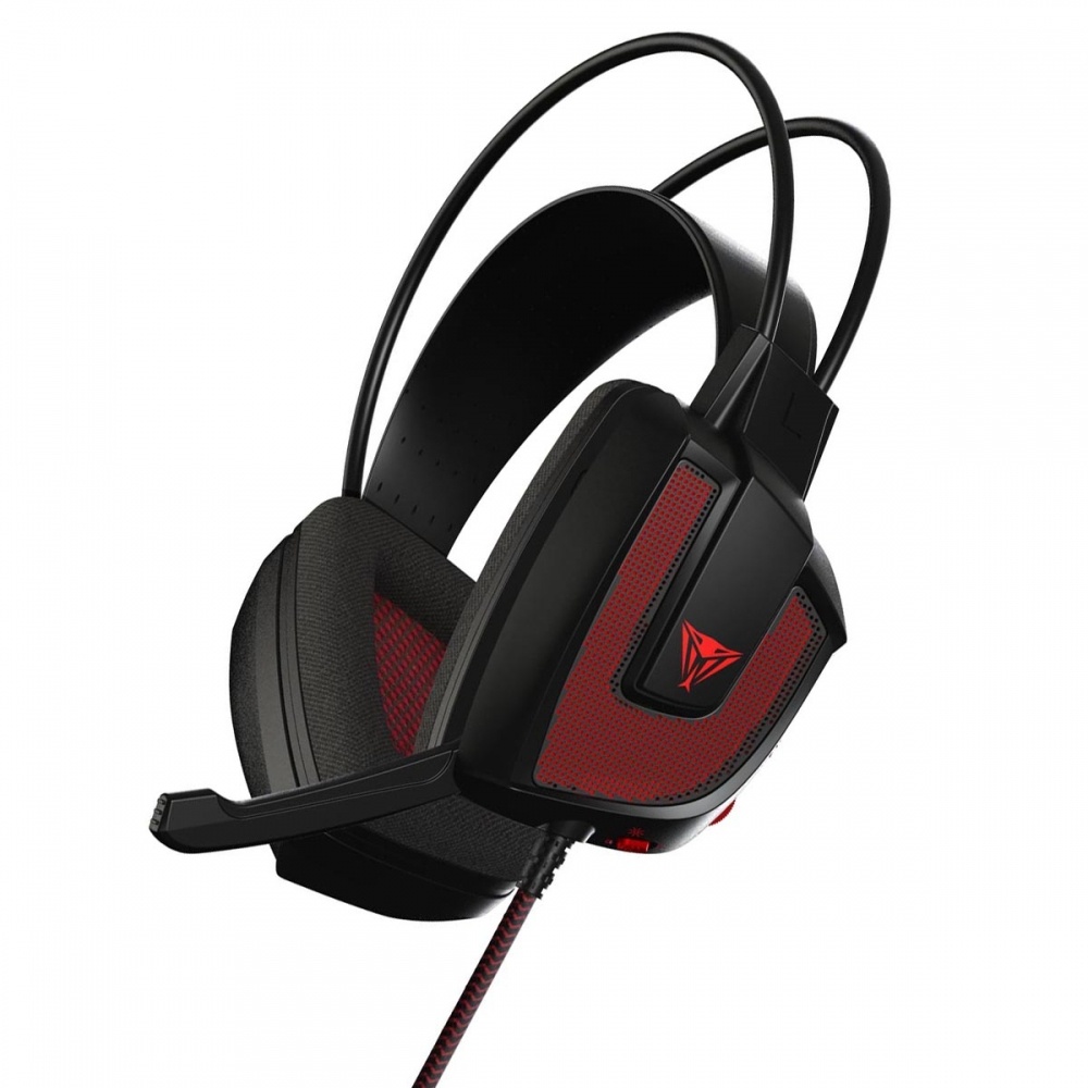 Patriot Audífonos Gamer Viper V360 7.1, Alámbrico, 2.2 Metros, USB, Negro/Rojo