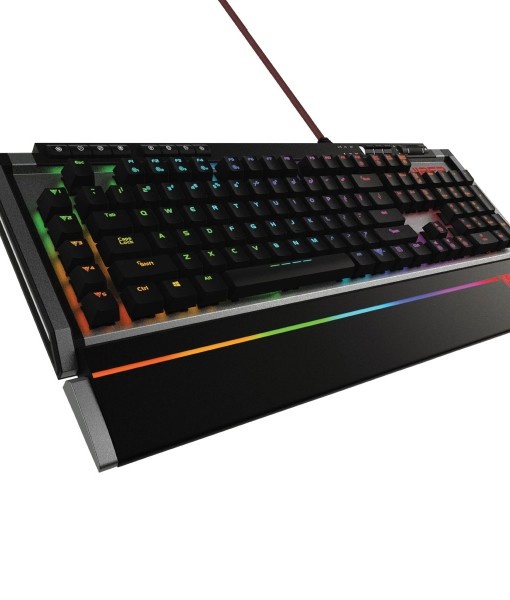 Teclado Gamer Patriot Viper V770 LED RGB, Teclado Mecánico, Kailh Red, Alámbrico, Negro (Inglés)
