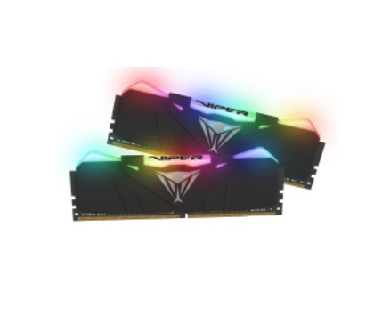 Kit Memoria RAM Patriot Viper RGB DDR4, 3200MHz, 16GB (2 x 8GB), Non-ECC, CL16, XMP, Negro