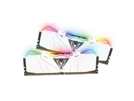 Kit Memoria RAM Patriot Viper RGB DDR4, 3200MHz, 16GB (2 x 8GB), Non-ECC, CL16, XMP, Blanco