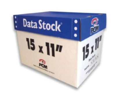 PCM Papel Stock 2 Tantos, 1500 Hojas, 15" x 11", Blanco
