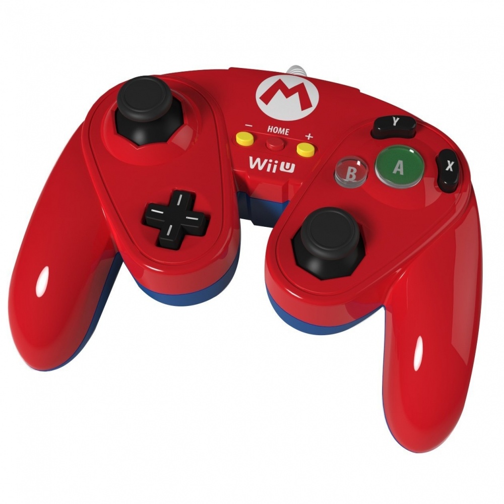 PDP Fight Pad Mario para Wii U, Alámbrico, Rojo