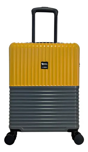 Peak Tour Maleta Lombardia, 20", Cerradura de Combinación TSA, Gris/Amarillo