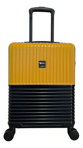 Peak Tour Maleta Lombardia, 20", Cerradura de Combinación TSA, Negro/Amarillo