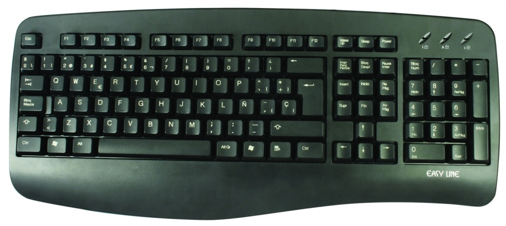 Teclado Perfect Choice Ergonómico con Descansa Muñecas EL-993186, USB 2.0, Negro