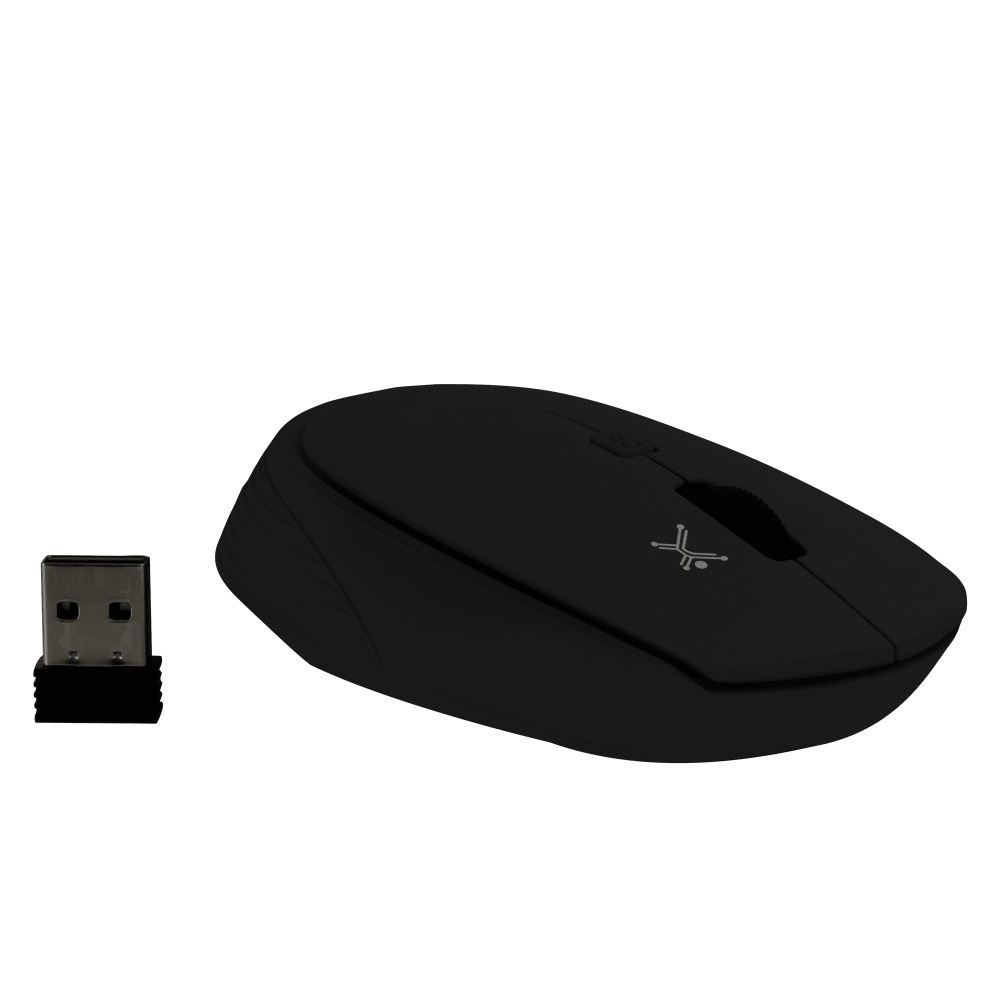 Mouse Perfect Choice Óptico Root, RF Inalámbrico, 1600DPI, Negro