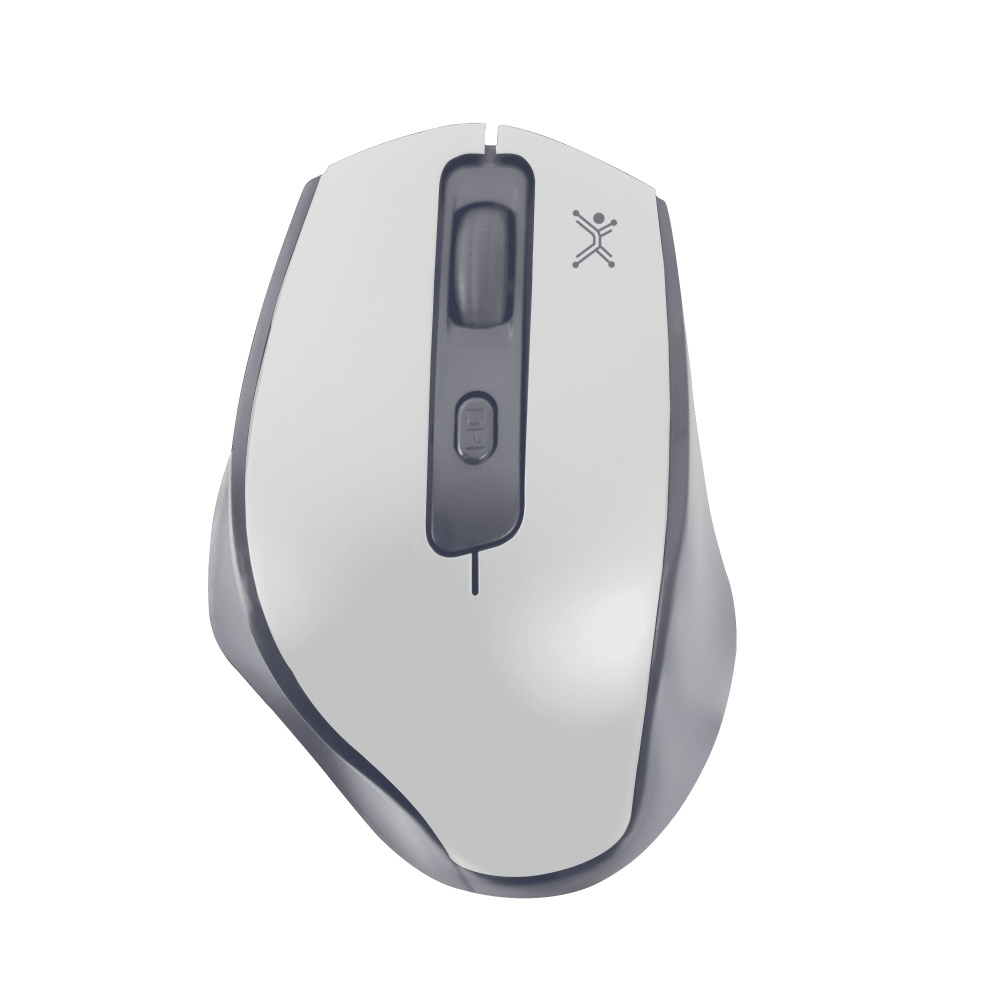 Mouse Ergonómico Perfect Choice Claymore, Inalámbrico, RF Inalámbrica/Bluetooth, 1200DPI, Blanco/Gris