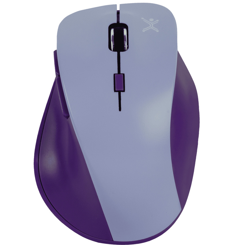 Mouse Ergonómico Perfect Choice Óptico Thumb, RF Inalámbrico, 1600DPI, Morado