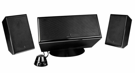 Perfect Choice PC-112129 Bocinas Estéreo con Subwoofer Doble, Alámbrico, 2.1, 30W RMS, Negro
