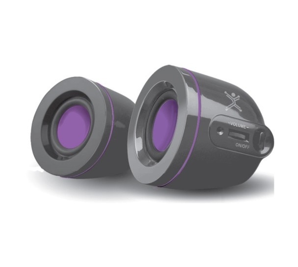 Perfect Choice Bocinas PC-112334, 2W, 2.0, Alámbrico, Gris/Morado