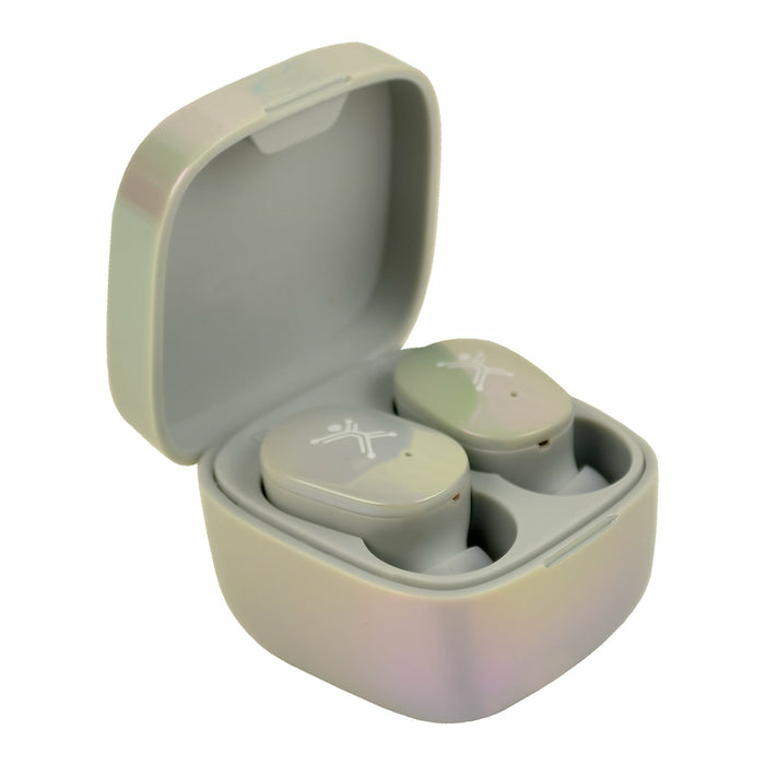 Perfect Choice Audífonos Intrauriculares con Micrófono TWS Mini Pearl, Inalámbrico, Bluetooth, USB-C, Gris