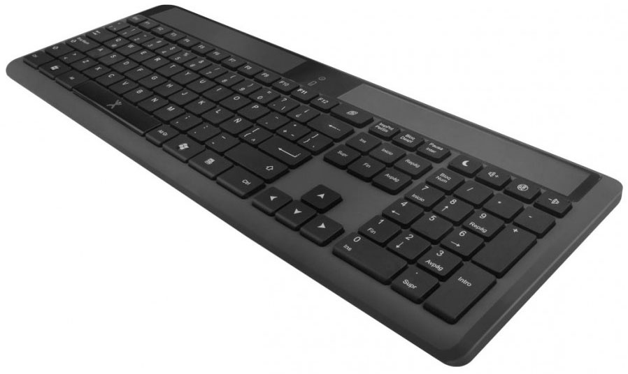 Teclado Perfect Choice Solar PC-200895, Inalámbrico, Negro