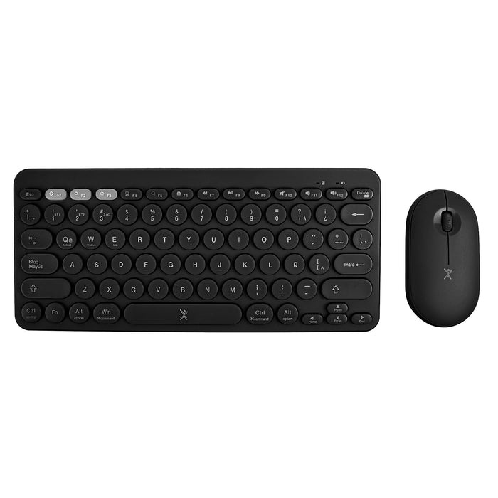 Kit de Teclado y Mouse Perfect Choice FROYO, Inalámbrico, RF Inalámbrico/Bluetooth, Negro, Español