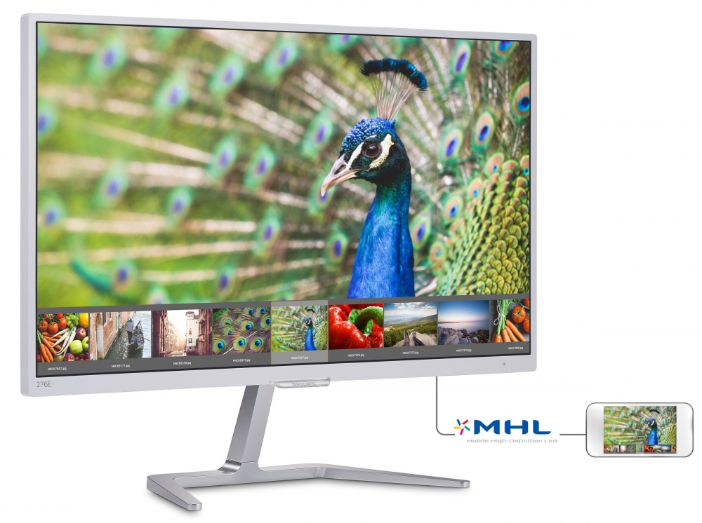 Monitor Philips LCD 27'', Full HD, HDMI, Blanco