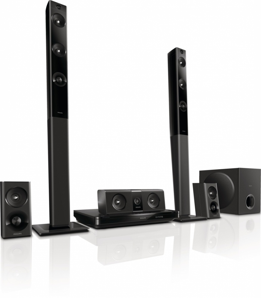 Philips Home Theater HTB5544D/F7, Bluetooth, Inalámbrico, 5.1, 1000W