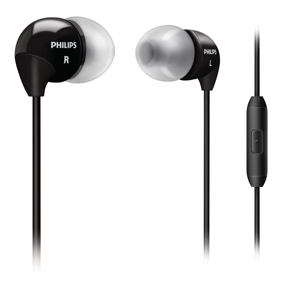 Philips Audífonos Intrauriculares con Microfono SHE3595BK/00, Alámbrico, 1 Metro, 3.5mm, Negro
