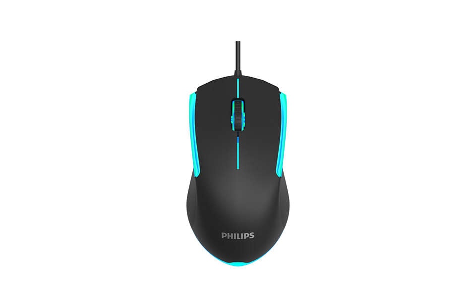 Mouse Gamer Philips Óptico Momentum G314, Alámbrico, USB, 1200 DPI, Negro