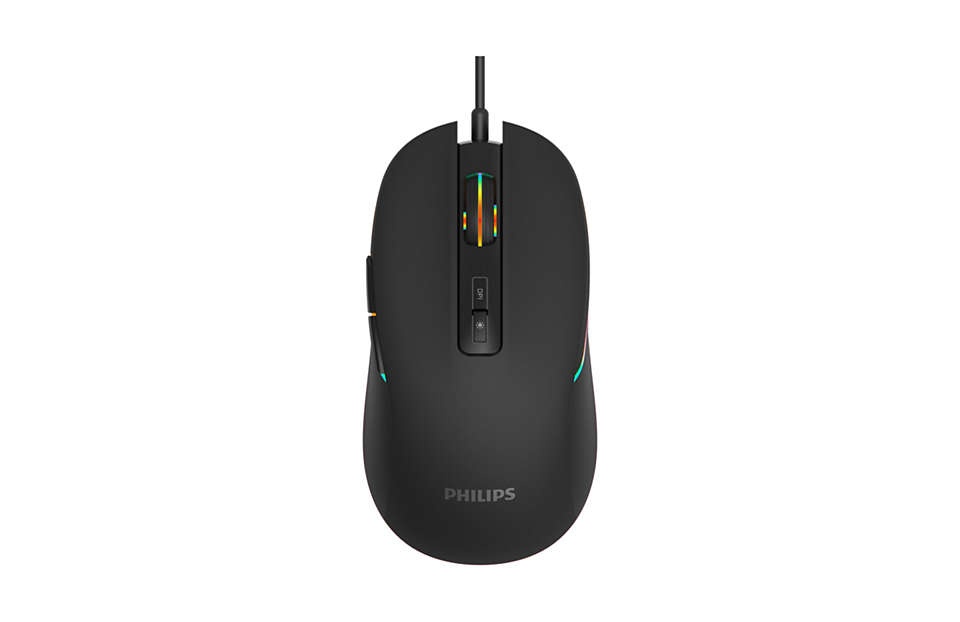 Mouse Gamer Philips Óptico Momentum G414, Alámbrico, USB, 3200 DPI, Negro