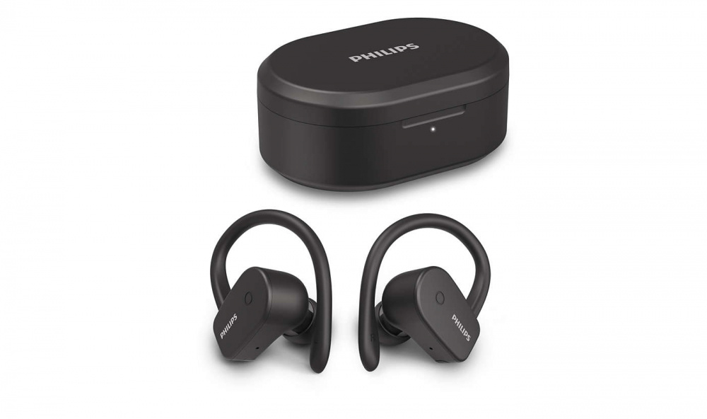 Philips Audífonos Intrauriculares Deportivos con Micrófono TAA5205BK/00, Inalámbrico, Bluetooth, USB-C, Negro