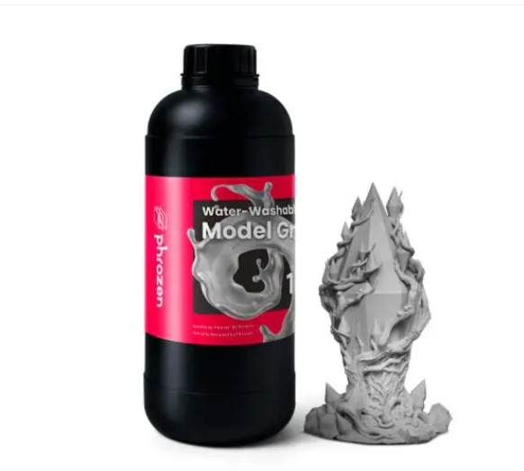 Phrozen Resina para Impresora 3D INV-285, Lavable Plus, 1kg, Gris