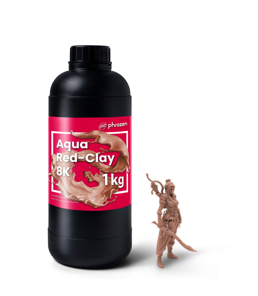 Phrozen Resina para Impresora 3D Aqua, Rígida Estándar, 1kg, Rojo