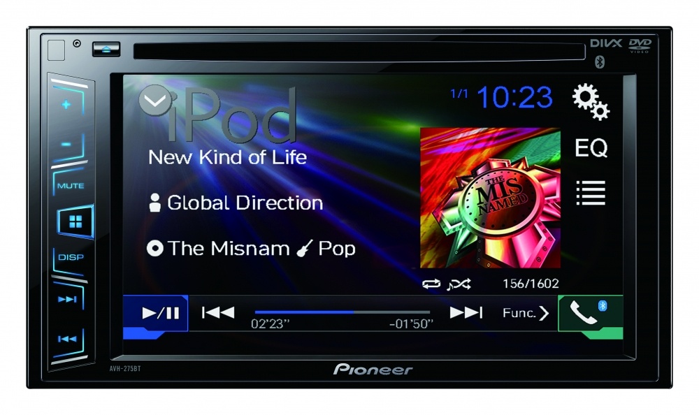 Pioneer Autoestéreo Multimedia/DVD para AV 2-Din con Pantalla Táctil 6.2'', Bluetooth
