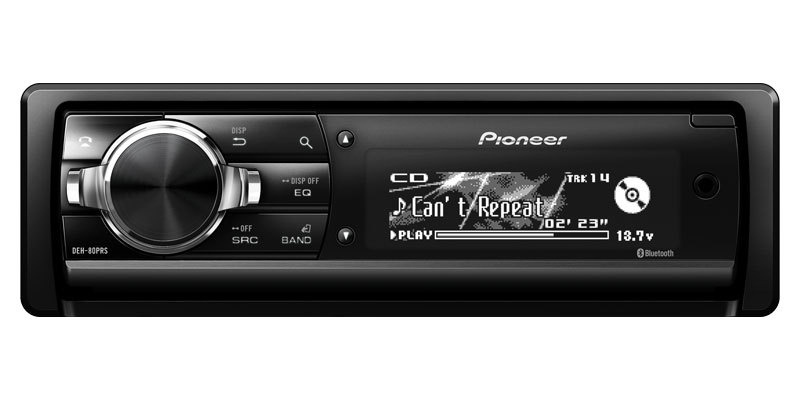 Pioneer Autoestéreo DEH-80PRS, 200W, MP3/CD/AUX/USB 2.0, Bluetooth, Negro