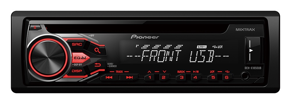 Pioneer Autoestéreo DEH-X1850UB, CD, USB, AUX, MIXTRAX