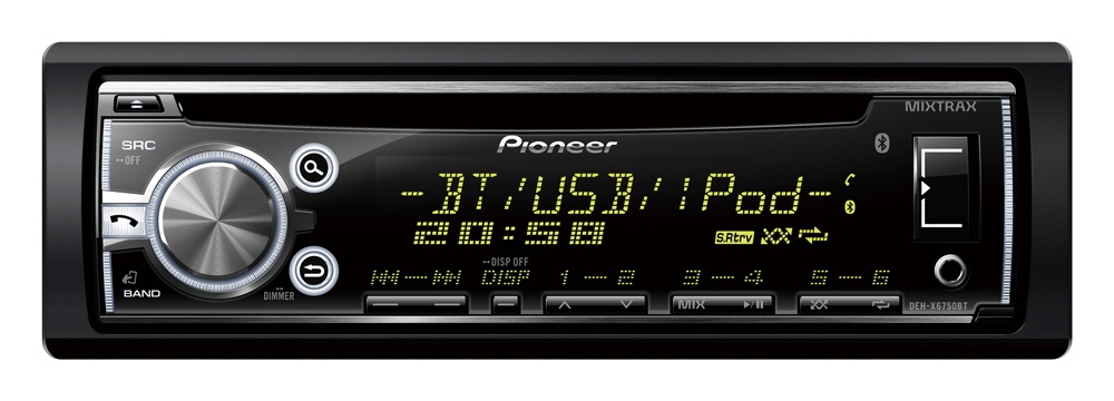 Pioneer Autoestéreo DEH-X6750BT, Bluetooth, CD/MP3, Mixtrax, USB