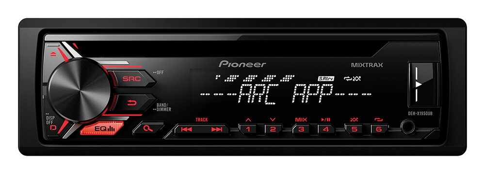 Pioneer Autoestéreo DEH-X1950UB, CD, USB, AUX, AM/FM, Negro